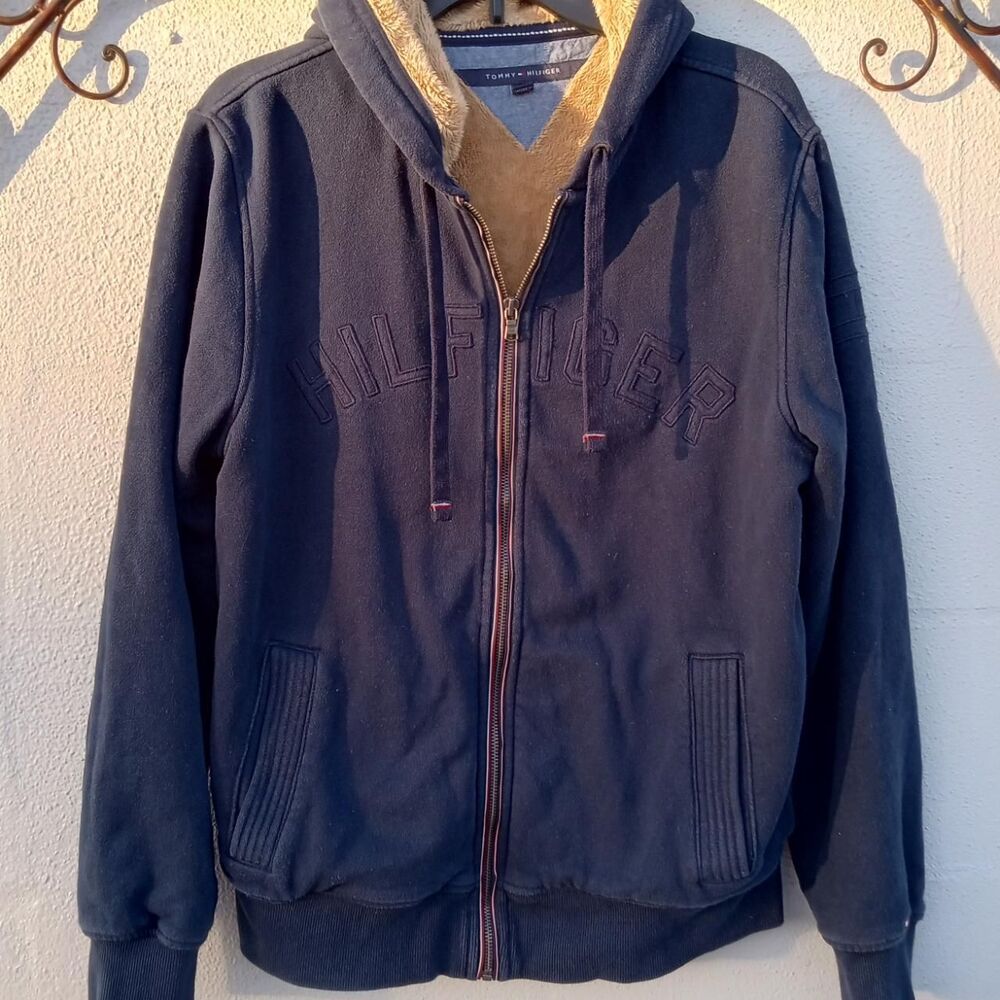 Tommy Hilfiger Men's Navy and Tan Jacket
